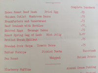 1940's Daltin Famous Foods Restaurant Menu Rochester New York Dalberth & Tinelli