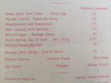 1940's Daltin Famous Foods Restaurant Menu Rochester New York Dalberth & Tinelli