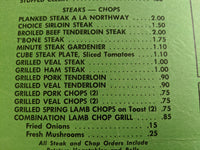 1940's The Original Northway Restaurant Vintage Menu Rochester New York 24 hours