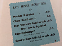1940's Mirbach's Restaurant Syracuse New York Vintage Ronrico Drinks Menu Mailer