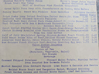 1946 Hotel Lenox Buffalo New York Vintage Dinner Menu