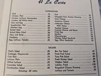 1945 Syracuse Liederkranz Restaurant Butternut St Syracuse New York Vintage Menu