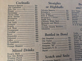 1946 Rooney's Restaurant & Grill Wilkes-Barre Pennsylvania WWII OPA Ration Menu