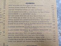 1940's Hans Jaeger's Restaurant 85th St. New York Luncheon Menu
