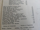1946 WWII Ration Menu Jeep Benjamin Franklin Hotel Coral Cafe Philadelphia PA