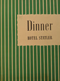 1945 WWII War-Time OPA Ration Menu Hotel Statler Buffalo New York