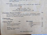 1980's The Melting Pot Fondue Restaurant Menu & Wine List With Labels Florida