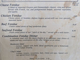 1980's The Melting Pot Fondue Restaurant Menu & Wine List With Labels Florida