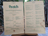 1980's Daniel's Restaurant Daytona Beach Florida Vintage Dinner Menu