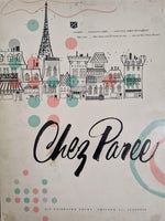 1960's Chez Paree Restaurant Chicago Illinois Vintage Dinner & Prom Date Menu