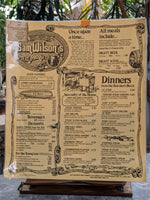 1975 Sam Wilson's Meat Market Restaurant Missouri Giant Laminated Menu