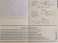 1947 Faber's Restaurant Southern Barbecue Seattle Washington OPA War Ration Menu