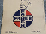 1947 Faber's Restaurant Southern Barbecue Seattle Washington OPA War Ration Menu