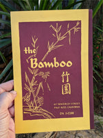 1950's The Bamboo Chinese Restaurant Palo Alto California Vintage Menu