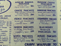 1950's World Of Pancakes Restaurant Los Altos California Vintage Mini Menu