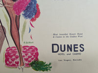 1960's Dunes Hotel Casino Aladdin Room Las Vegas Nevada La Parisienne Menu
