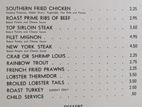1950's Berry Farm Restaurant Santa Clara California Vintage Menu