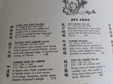 1956 Ming's Chinese Restaurant Palo Alto California Vintage Large Menu