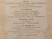 1885 Fancy French Illustrated Lithograph Marriage Menu Madame Neubeauer