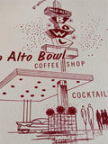 1950's Palo Alto Bowl Coffee Shop Restaurant Palo Alto California Vintage Menu