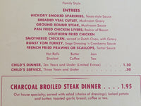 1950's Marge O'Brien's Of Los Altos Lafayette California Vintage Restaurant Menu