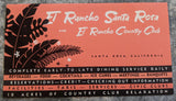 1950's El Rancho Country Club Santa Rosa California Resort Brochure Directory