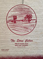 1957 The Stone Cellar Restaurant Menlo Park California Vintage Menu