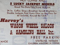 1959 Coupon Harvey's Wagon Wheel Saloon & Gambling Hall Lake Tahoe Nevada