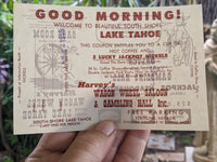 1959 Coupon Harvey's Wagon Wheel Saloon & Gambling Hall Lake Tahoe Nevada