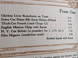1950's Mariani's Restaurant Santa Clara California Large Vintage Menu