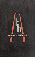 1950's The Hyatt House Burlingame California Vintage Black Velvet Large Menu