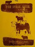 1950's The Steak House Restaurant Cheyenne Wyoming Vintage Menu