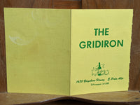 1950's The Gridiron Restaurant East Palo Alto California Vintage Mini Menu