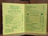 1950's The Gridiron Restaurant East Palo Alto California Vintage Mini Menu