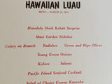 1956 Palo Alto Elks Lodge #1471 Hawaii Night Luau Menu B.P.O.E. California