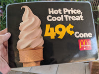 1990's McDonald's Lot Of 10 Vintage Laminated Advertisement Menu Cards 8x11