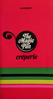 1979 The Magic Pan Creperie Restaurant Chain Now Closed Vintage Crepe Menu