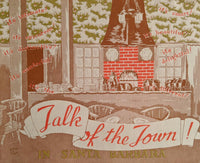 1948 Talk Of The Town Restaurant Santa Barbara California Vintage Menu