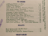 1942 Musso & Franks Grill Hollywood California Original Vintage Menu