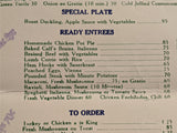 1942 Musso & Franks Grill Hollywood California Original Vintage Menu