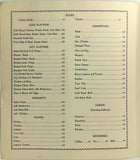 1930's Original Menu Sea Gull Grille Restaurant Slackwood New Jersey B. Mitnick