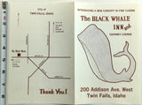 1973 Original Dinner Menu The Black Whale Inn Restaurant Twin Falls Idaho