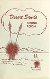 1960's Original Menu Desert Sands Motor Hotel Restaurant Albuquerque New Mexico