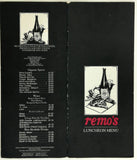 Remos Original Vintage Restaurant Menu Pocatello & Idaho Falls