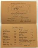 1970's Chart House Original Restaurant Menu Boise Idaho