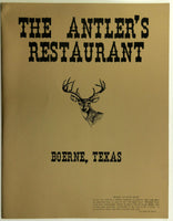 1960's The Antler's Restaurant Original Vintage Menu Boerne Texas