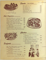 1966 The Russet Inn Original Vintage Restaurant Menu Idaho