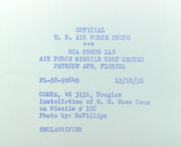 1958 Official US Air Force Photograph Patrick AFB Missile #128 G.E. Nose Cone