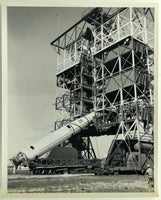 1958 Official US Air Force Photo Patrick AFB Missile #127 Erection Project Mana