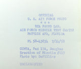 1958 Official US Air Force Photograph Patrick AFB Erection Missile #119 Pad 17A